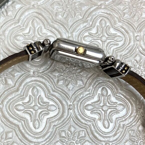 Vintage Ecclissi Sterling Silver Watch with Turquoise Dial and Gold-tone Accents - Picture 12 of 16